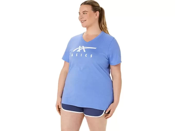 ASICS STRIPES FEMININO COM DECOTE EM V ASICS STRIPES FEMININO COM DECOTE EM V