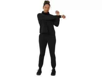 BLUSA DE GOLA ALTA EM TECIDO FRANCÊS MOLETOM