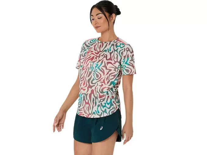 BLUSA DE MANGA CURTA COM ESTAMPA DE ESTRADA POR TODA A PEÇA BLUSA DE MANGA CURTA COM ESTAMPA DE ESTRADA POR TODA A PEÇA
