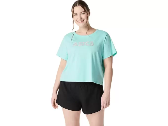 Blusa feminina ASICS DAISY cropped de manga curta Blusa feminina ASICS DAISY cropped de manga curta