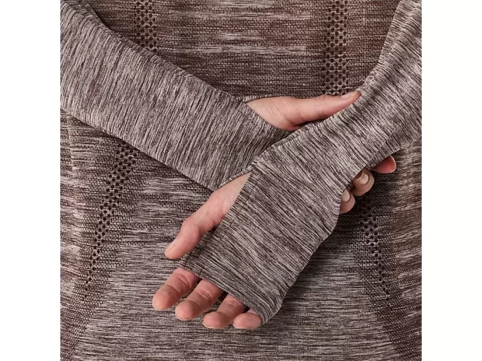 Blusa feminina de manga comprida sem costura Blusa feminina de manga comprida sem costura