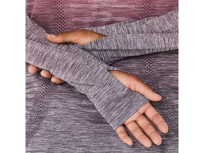 Blusa feminina de manga comprida sem costura Blusa feminina de manga comprida sem costura