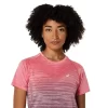 Blusa feminina de manga curta sem costura Blusa feminina de manga curta sem costura