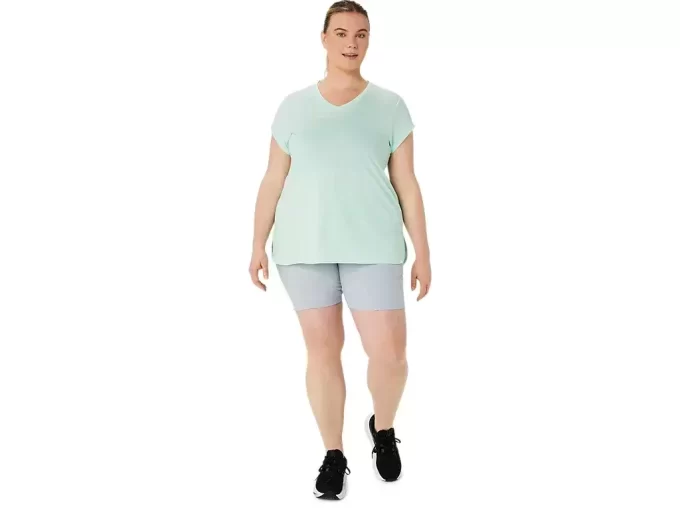 Blusa feminina mesclada com decote em V Blusa feminina mesclada com decote em V