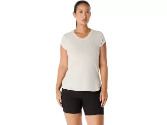 Blusa feminina mesclada com decote em V