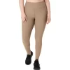 Calça feminina canelada de cintura alta 7/8 justa Calça feminina canelada de cintura alta 7/8 justa