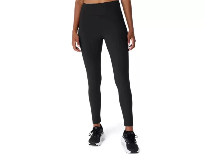 Calça feminina canelada de cintura alta 7/8 justa Calça feminina canelada de cintura alta 7/8 justa