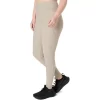 Calça feminina canelada de cintura alta 7/8 justa Calça feminina canelada de cintura alta 7/8 justa