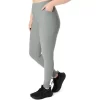 Calça feminina canelada de cintura alta 7/8 justa Calça feminina canelada de cintura alta 7/8 justa
