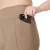 Calça feminina canelada de cintura alta 7/8 justa Calça feminina canelada de cintura alta 7/8 justa