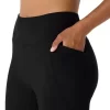 Calça feminina canelada de cintura alta 7/8 justa Calça feminina canelada de cintura alta 7/8 justa