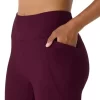 Calça feminina canelada de cintura alta 7/8 justa Calça feminina canelada de cintura alta 7/8 justa