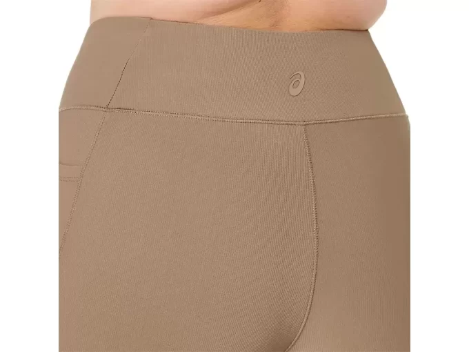 Calça feminina canelada de cintura alta 7/8 justa Calça feminina canelada de cintura alta 7/8 justa