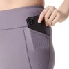 Calça feminina canelada de cintura alta 7/8 justa Calça feminina canelada de cintura alta 7/8 justa