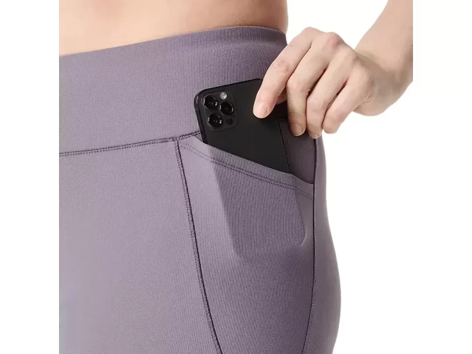 Calça feminina canelada de cintura alta 7/8 justa Calça feminina canelada de cintura alta 7/8 justa