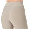 Calça feminina canelada de cintura alta 7/8 justa Calça feminina canelada de cintura alta 7/8 justa