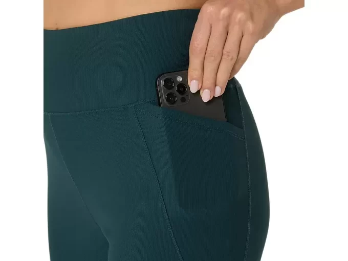 Calça feminina canelada de cintura alta 7/8 justa Calça feminina canelada de cintura alta 7/8 justa