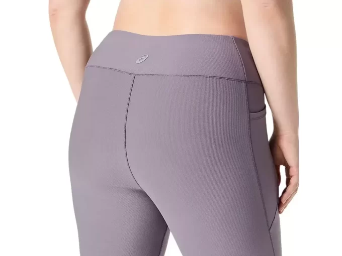 Calça feminina canelada de cintura alta 7/8 justa Calça feminina canelada de cintura alta 7/8 justa