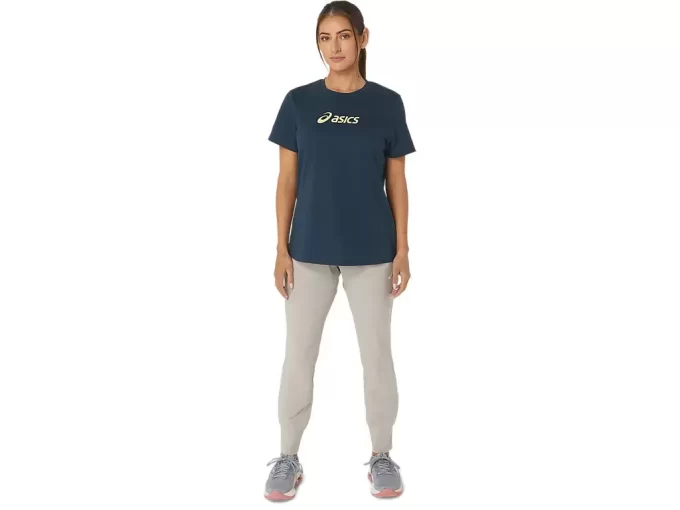 Calça feminina de treino com elasticidade no tronco Calça feminina de treino com elasticidade no tronco