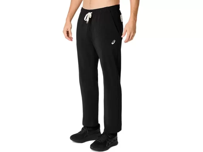 Calça reta de malha pesada Calça reta de malha pesada