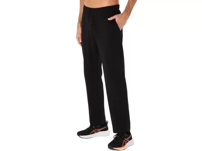 Calça reta de malha pesada Calça reta de malha pesada