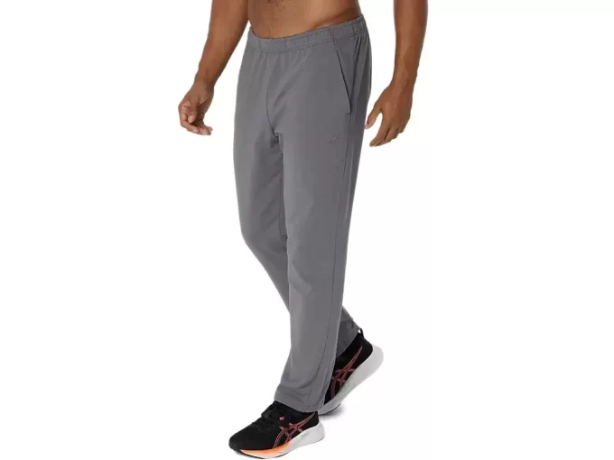 Calça reta de malha pesada