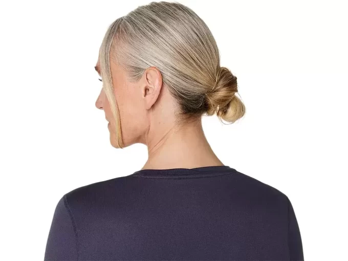 Camisa de manga comprida prateada da ASICS Camisa de manga comprida prateada da ASICS