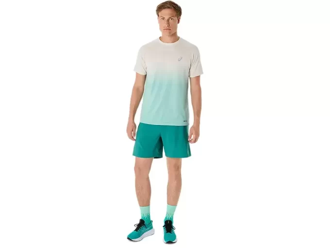 Camisa masculina de manga curta sem costura Camisa masculina de manga curta sem costura