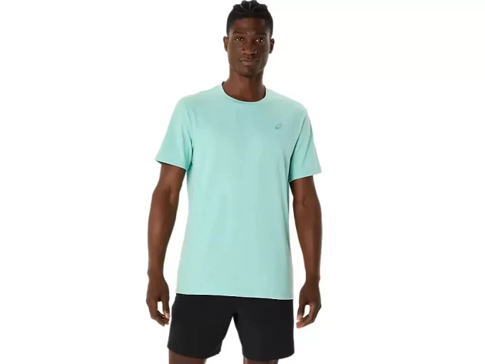 Camiseta ASICS com bordado espiral Camiseta ASICS com bordado espiral