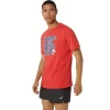 Camiseta ASICS com slogan de hibisco Camiseta ASICS com slogan de hibisco