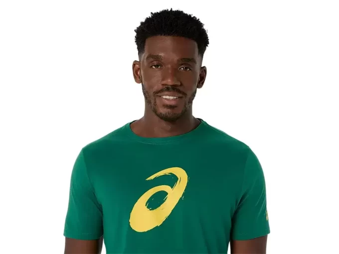 CAMISETA DE MANGA CURTA COM ESTAMPA DE PINCEL