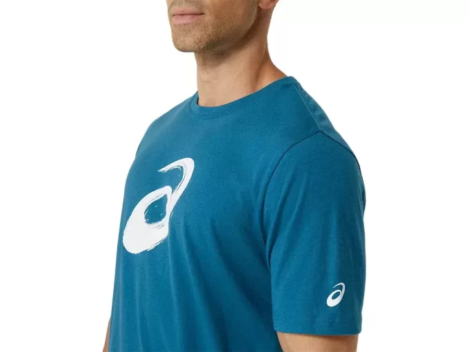 CAMISETA DE MANGA CURTA COM ESTAMPA DE PINCEL