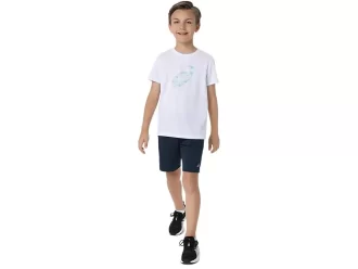 Camiseta de manga curta com estampa espiral