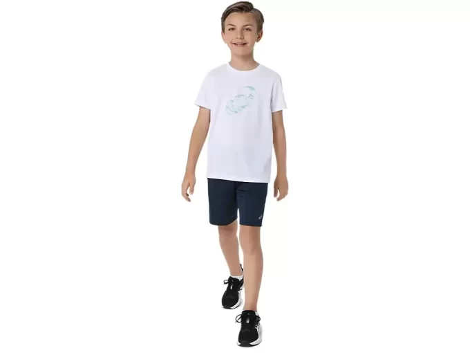 Camiseta de manga curta com estampa espiral