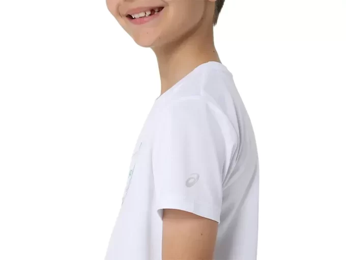 Camiseta de manga curta com estampa espiral