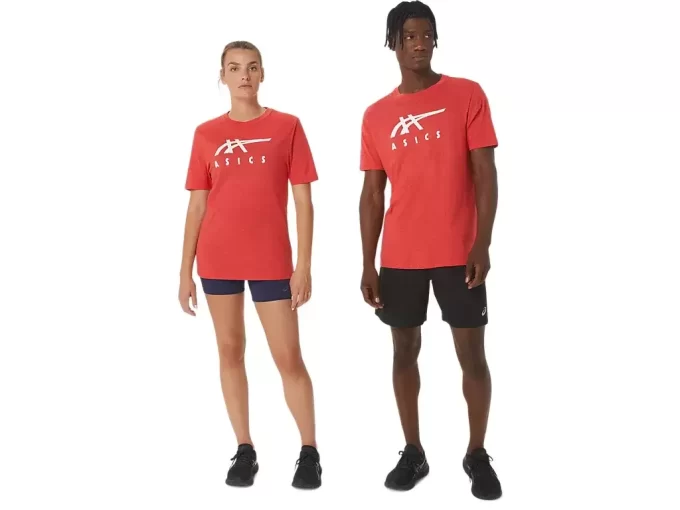 Camiseta de manga curta listrada da ASICS