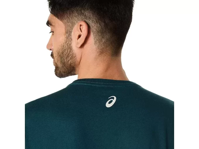 Camiseta de manga curta listrada da ASICS Camiseta de manga curta listrada da ASICS