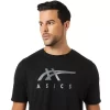 Camiseta de manga curta listrada da ASICS