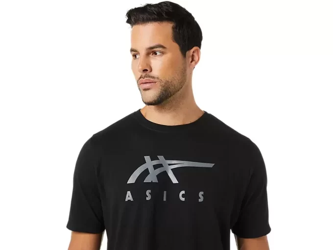Camiseta de manga curta listrada da ASICS