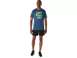Camiseta de manga curta unissex ASICS RUN OUTSIDE CLUB