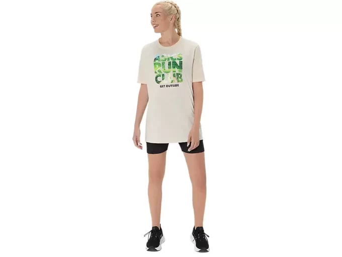 Camiseta de manga curta unissex ASICS RUN OUTSIDE CLUB