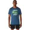 Camiseta de manga curta unissex ASICS RUN OUTSIDE CLUB
