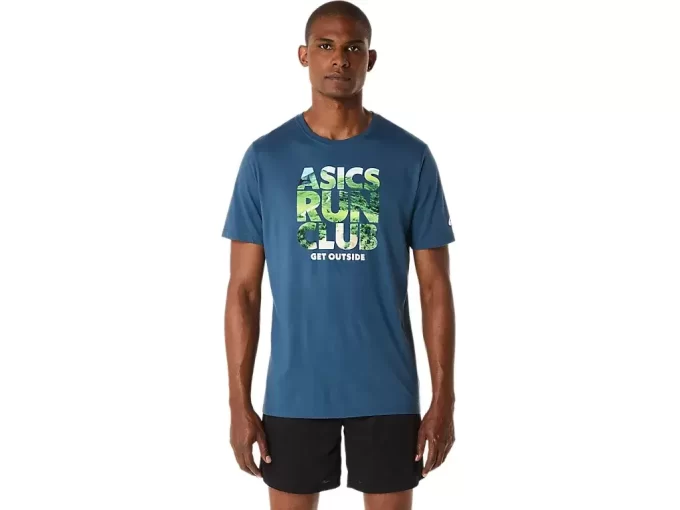 Camiseta de manga curta unissex ASICS RUN OUTSIDE CLUB