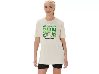 Camiseta de manga curta unissex ASICS RUN OUTSIDE CLUB