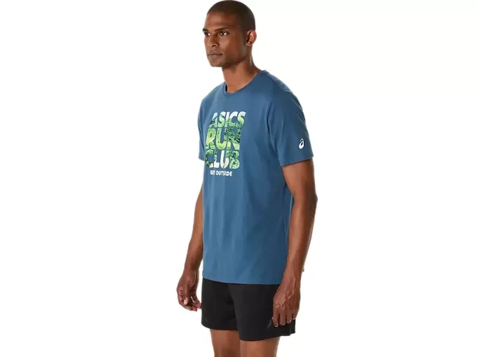 Camiseta de manga curta unissex ASICS RUN OUTSIDE CLUB