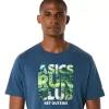 Camiseta de manga curta unissex ASICS RUN OUTSIDE CLUB