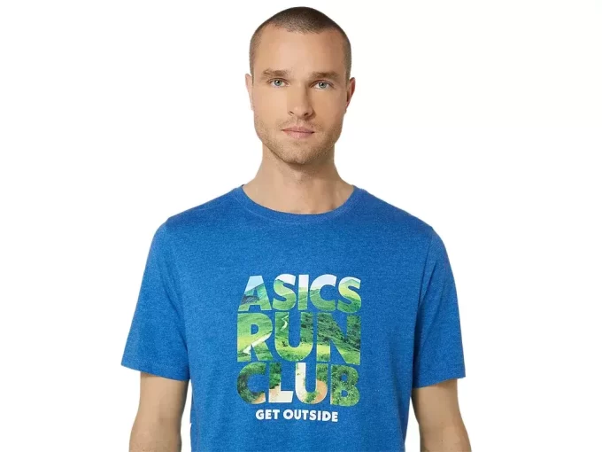 Camiseta de manga curta unissex ASICS RUN OUTSIDE CLUB