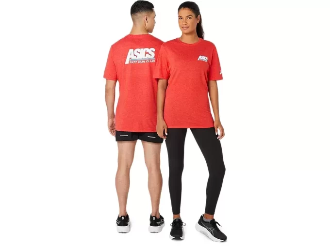 Camiseta de manga curta unissex ASICS SMSB 1977 RUN CLUB