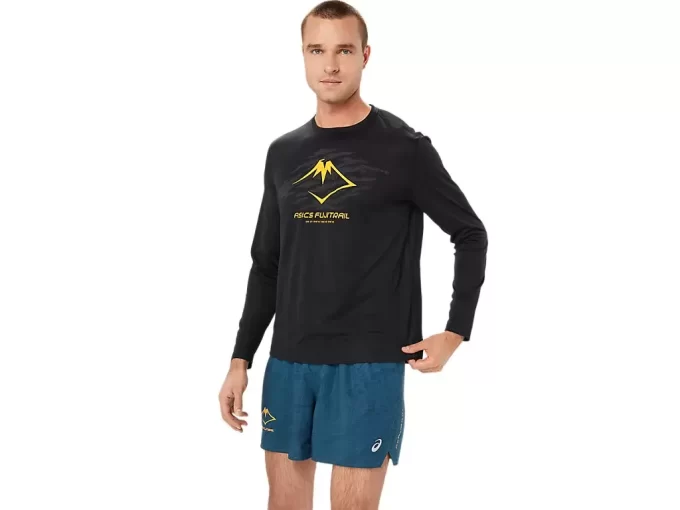 CAMISETA DE MANGA LONGA COM LOGOTIPO DA FUJITRAIL