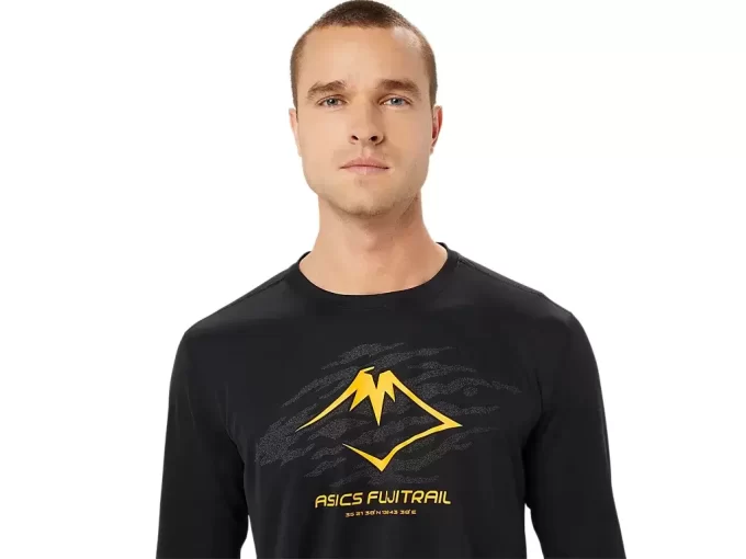 CAMISETA DE MANGA LONGA COM LOGOTIPO DA FUJITRAIL